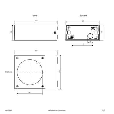 EVN Lichttechnik Wandleuchte anthrazit WWL541553062