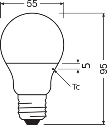 Ledvance LED-Lampe E27 827 CLAS A 4.9W827FR E27