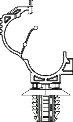HellermannTyton Befestigungsclip für Rohre und Leitungen 151-02218