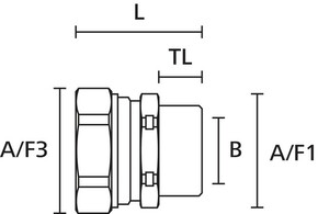 HellermannTyton Metallverschraubung LTS10FMCM16NPB10)