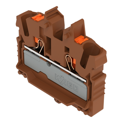 WAGO GmbH & Co. KG 2-LeiterMini-Durchgangskl. Drücker,2,5 mm²,br 2252-311/000-014