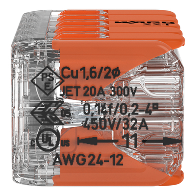 WAGO GmbH & Co. KG Verbindungsklemme max.4qmm,transparent 221-420