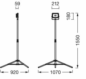 Ledvance Akku-Arbeitsleuchte LED W #4099854282775