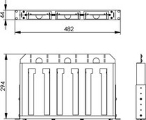 Telegärtner 19Z LWL-Rangierverteiler f. 3xModul 3HE/7TE 100021750