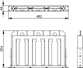 Telegärtner 19Z LWL-Rangierverteiler f. 3xModul 3HE/7TE 100021750