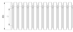Wiska Wellrohr NW10, blaugrau BCA-10-D-BG