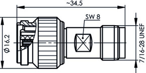 Telegärtner Adapter TNC-R-TNC 50 Ohm f - m reverse 100023838