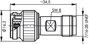 Telegärtner Adapter TNC-R-TNC 50 Ohm f - m reverse 100023838