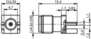 Telegärtner SMA End Launch Buchse Au 50 Ohm 100024732