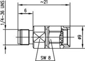 Telegärtner Adapter SMA - R-SMA 50 Ohm 100024825