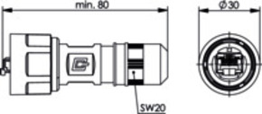 Telegärtner STX V1 RJ45 Steckerset AWG24-27 Cat.6 100007459