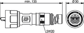 Telegärtner STX V1 LC-D Steckerset SM Knickschutz 100007571