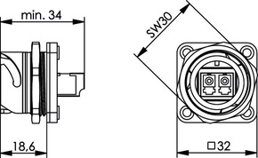 Telegärtner STX V1 Flanschset LC-D Kupplung MM 100007578
