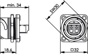 Telegärtner STX V1 Flanschset LC-D Kupplung SM 100007579