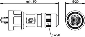 Telegärtner STX V1 2SC Steckerset POF BP Knickschutz 100007617