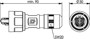 Telegärtner STX V1 2SC Steckerset POF BP Knickschutz 100007617