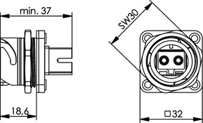 Telegärtner STX V1 Flanschset SC-RJ/2SC Kupplg. SM 100007626
