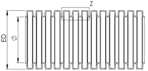 Wiska Wellrohr schwarz BCIV-S-14-BK