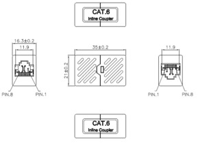 EFB-Elektronik Modular-Adapter Cat.6 UTP 1:1 geschaltet 37487.1