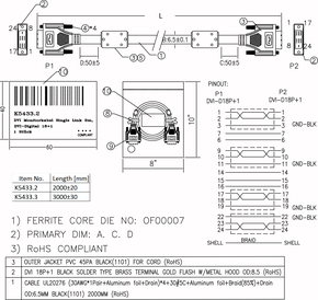 EFB-Elektronik DVI Monitorkbl. SingleLink 2m K5433.2
