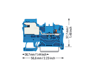 WAGO GmbH & Co. KG 1-Leiter-N-Trennklemme 2,5,PushinCAGECL.,bl 2202-7114