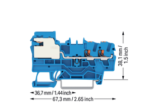 WAGO GmbH & Co. KG 2-Leiter-N-Trennklemme 2,5,PushinCAGECL.,bl 2202-7214