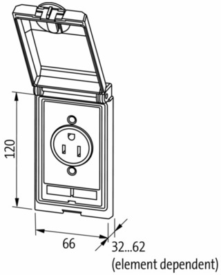 Murrelektronik Rahmen metall 1-fach schwarz 4000-68112-0010000