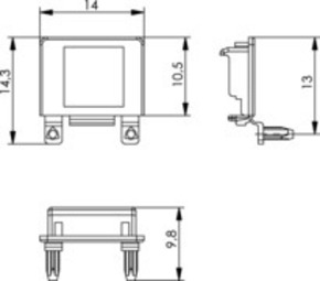 Telegärtner Staubschutz-Klappdeckel gb RAL1023 100027363