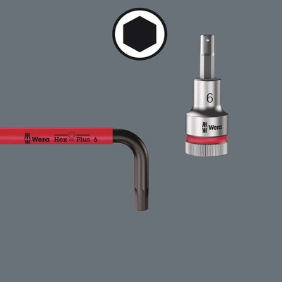 Wera Werk Hex-Plus Winkelschlüssel 1,5-10mm, m. Haltef. 05022669001