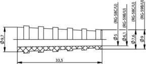Telegärtner Knickschutztülle kurz schwarz RG-59 B/U,RG-62A/U 100001165