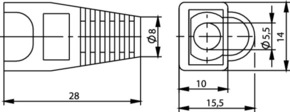 Telegärtner Knickschutztülle rot für MP8 (D=5,5)A07 100001196