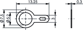 Telegärtner Lötfahne, einlappig 0.19Z Messing verz. 100020361