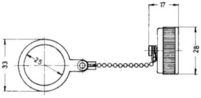 Telegärtner Abdeckhaube CW-339 m.Kette gn-ol 100021267