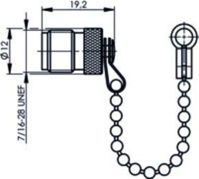 Telegärtner TNC-Abdeckkappe m.Kette (F) 100021284