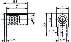 Telegärtner Kabelwinkelanschluß LPT AU RG174/U,188A/U,316/U 100021307