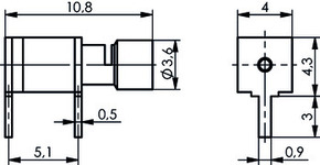 Telegärtner Kabelwinkelanschluß LPT AU RG174/U,188A/U,316/U 100021308