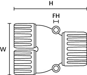 HellermannTyton Kunststoffverschraubung schwarz Y-Verteiler 166-25802(3)