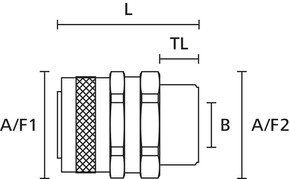 HellermannTyton Metallverschraubung dreh. Außengewinde 166-31118