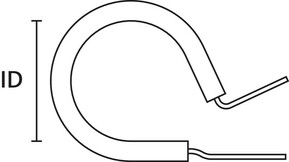 HellermannTyton Befestigungsschelle Stahl verzinkt AFCS63-GS/PVC-BK/ML