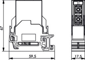 Telegärtner STX Tragschienen-Verbinder SC-D Kupplung SM 100022790