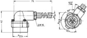 Telegärtner NF-Kabelwinkelstecker U127/U-M Met.-Baj. 100022930