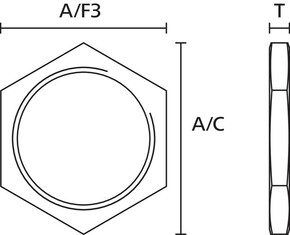 HellermannTyton Gegenmutter Edelstahl rostfrei ALSS-M50-SS316-ML