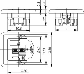 Telegärtner UMJ45 8/8 Up Cat.5e alpinweiss 100022948