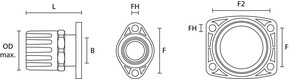 HellermannTyton Kunststoffverschraubung schwarz HG16-SFL-PA66-BK(10)