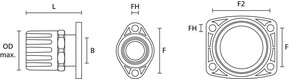 HellermannTyton Kunststoffverschraubung schwarz HG21-SFL-PA66-BK(10)