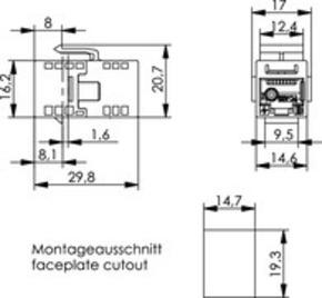 Telegärtner UMJ-Kupplung K Cat.6 RJ45 (f-f), apws 100023214