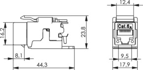 Telegärtner AMJ-Modul K Cat.6+ T568 B 100023215