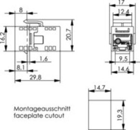 Telegärtner UMJ-Kupplung K Cat.5e RJ45 (f-f), apws 100023229