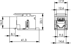 Telegärtner UMJ-Modul K Cat.6 T568 B alpinweiss 100023235