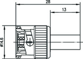 Telegärtner R-BNC-Stecker Reverse cr G1 (RG58C/U) 100023361